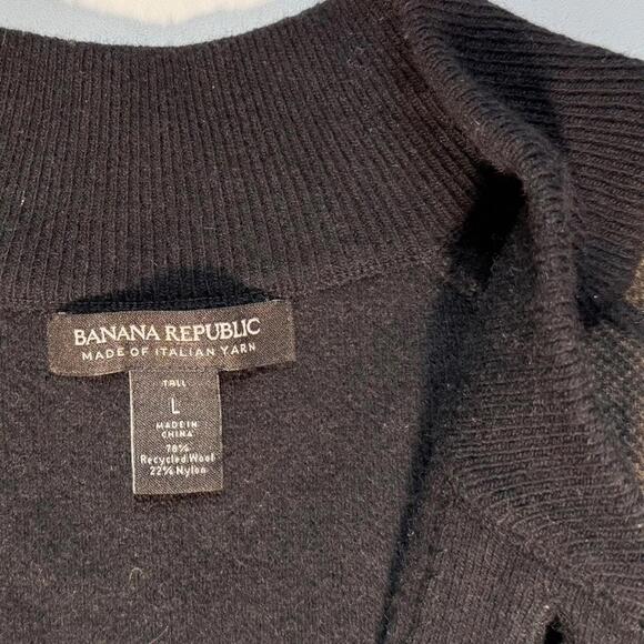 Men's Banana Republic Bomber Sweater Jacket Size Large Tall - Picture 8 of 9